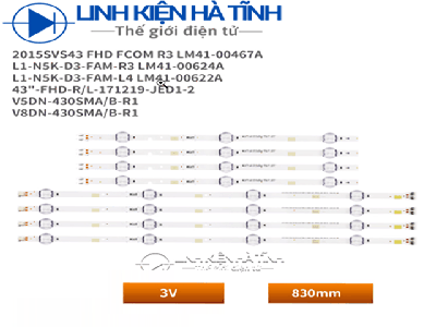 Bộ THANH LED TIVI SAMSUNG UA43T6000 43T6500 UA43R6000 UA43t5300 UA43J51 UA43J5000 UA43J5200 UA43J5300 HÀNG MỚI L034